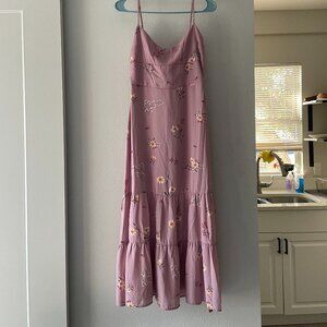 NWOT Francesca's Trixxi Mauve Floral Maxi Dress